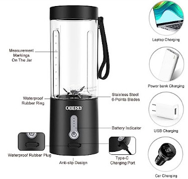 Portable-Blender-Review-Oberly-Personal-Travel-Blender-USB